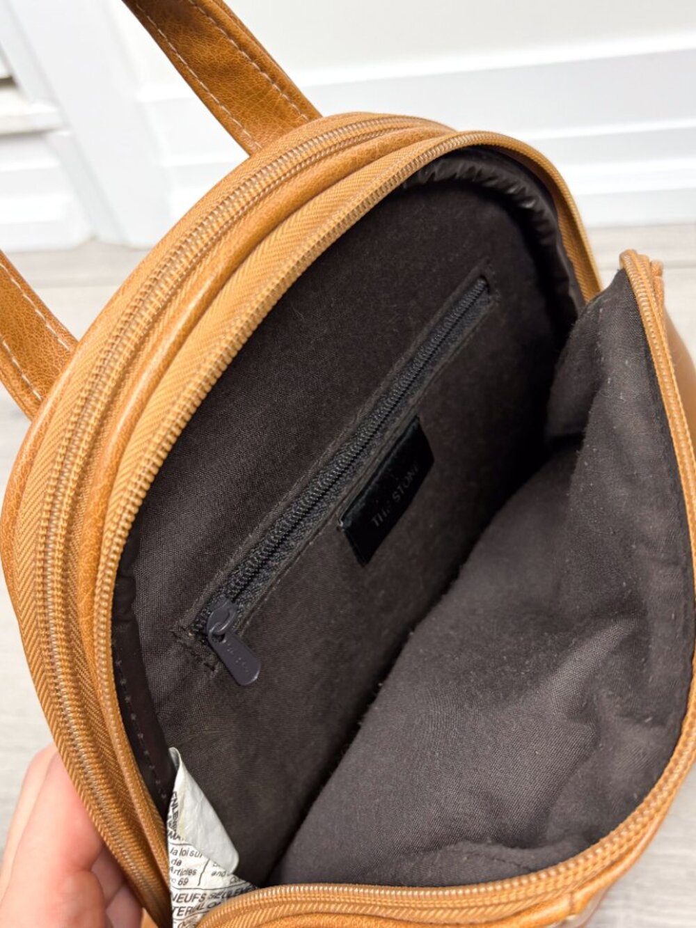 The Stone Reaction Womens Faux Leather Mini Backpack Tan Bag - Picture 7 of 7